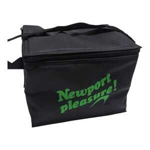 Newport Pleasure Insulated Cooler Bag 8x6x6” Black 6 Can Lunchbox Tote‎ w Strap